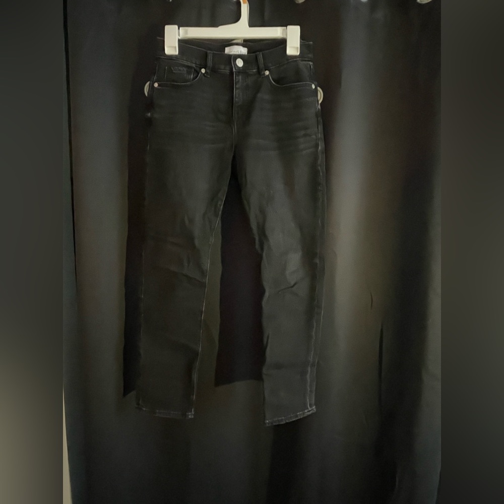 Loft, black, jeans, the girlfriend fit